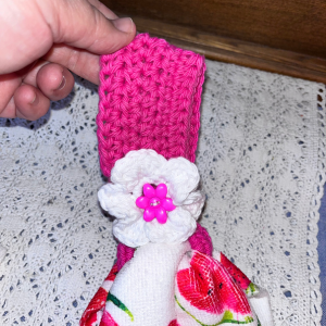 Towel Set, Handmade Crocheted Dish Cloth, and Over the Handle Towel Holder