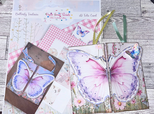 Butterfly Fantasies 3D Folio Card Written Instructions