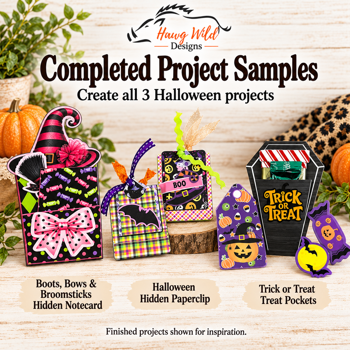 Halloween Paper Craft Kit Bundle | 3 DIY Projects + Tutorials