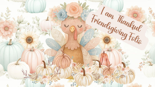 I Am Thankful Creative Junk Journal Kit | Autumn Friendsgiving & Gratitude Paper Craft Folio