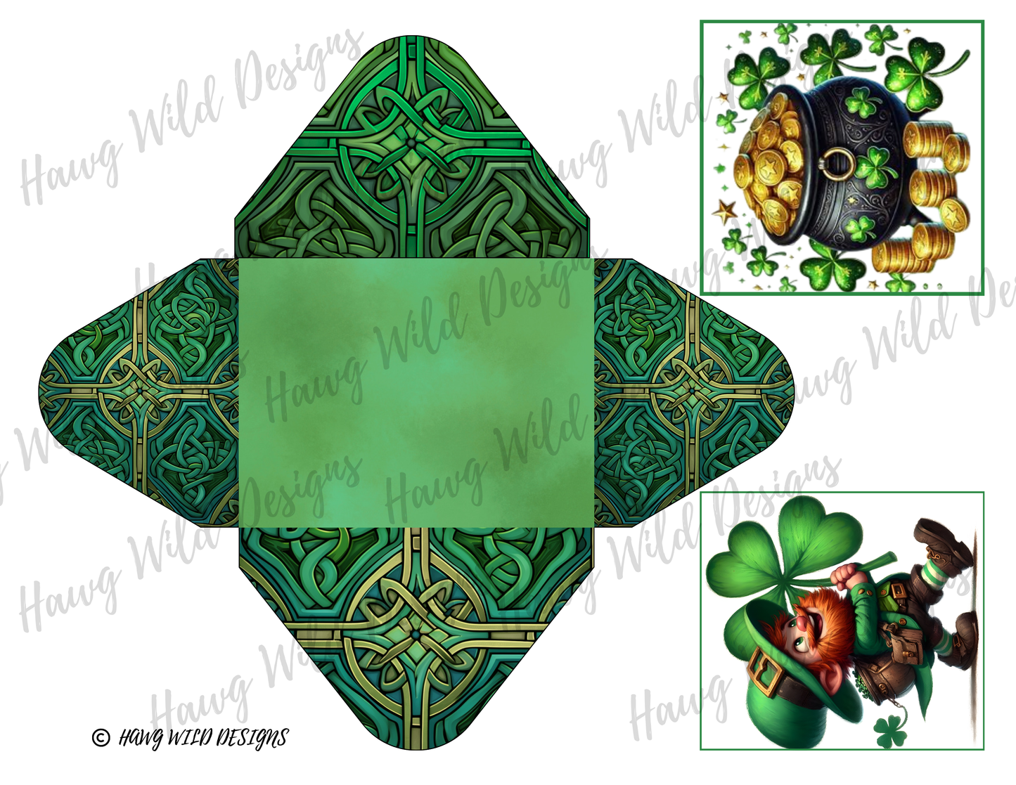 Irish Blessings: St. Patrick’s Day Junk Journal Folio Kit | Digital, Printed, DIY, Finished