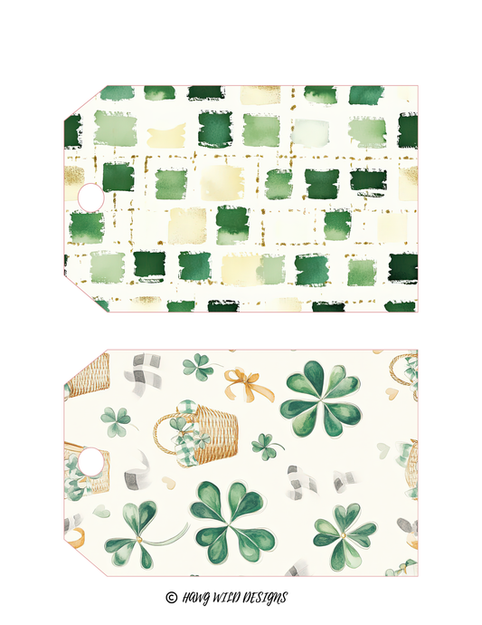 Blessings & Blarney Stuffed Card | Lucky Pocket Card for Junk Journals