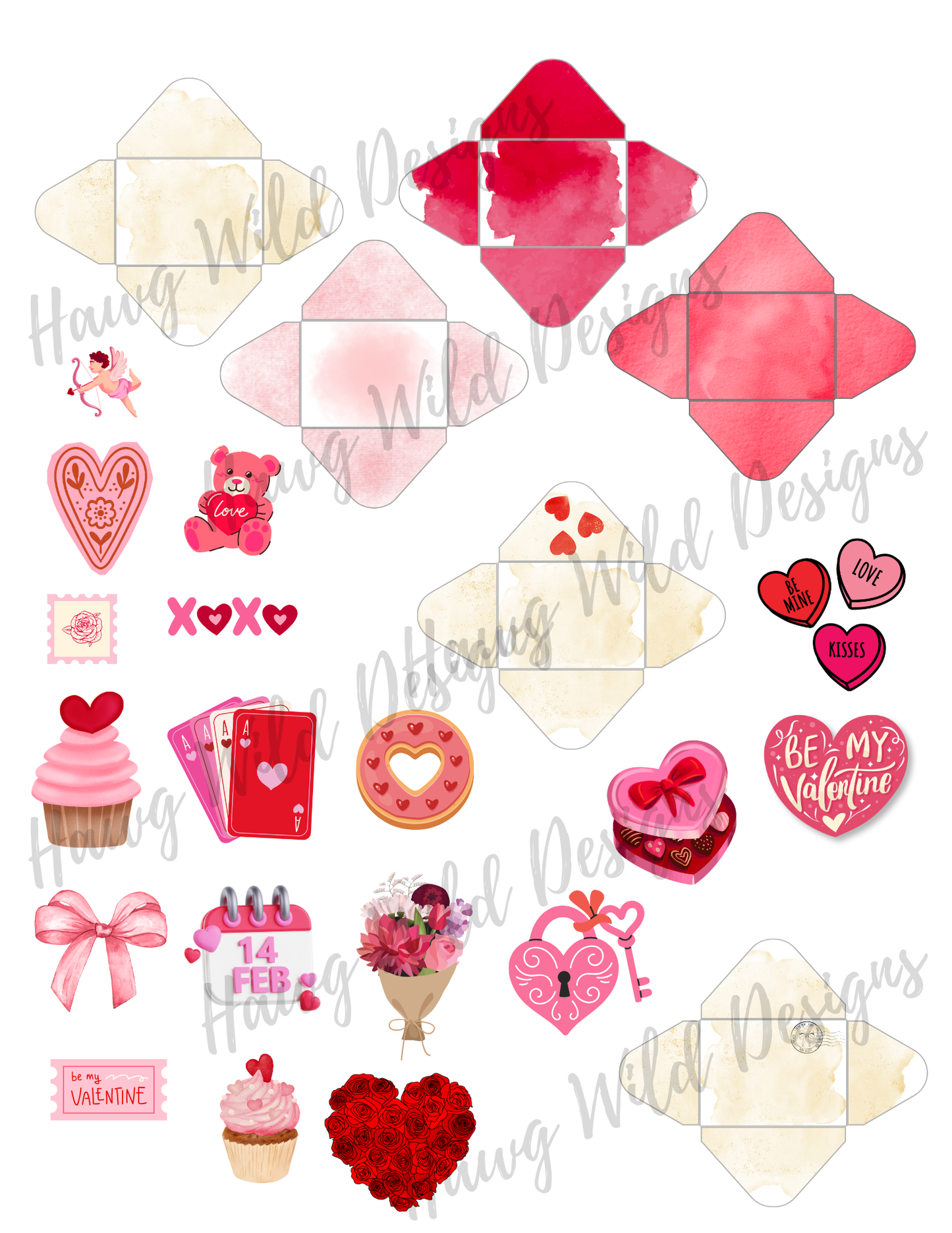 Love Notes Snippet Roll | Printable Valentine Ephemera for Junk Journals