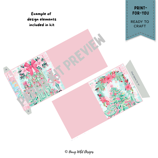 Merry & Bright Mini Accordion Journal Kit | Christmas Paper Craft Journal