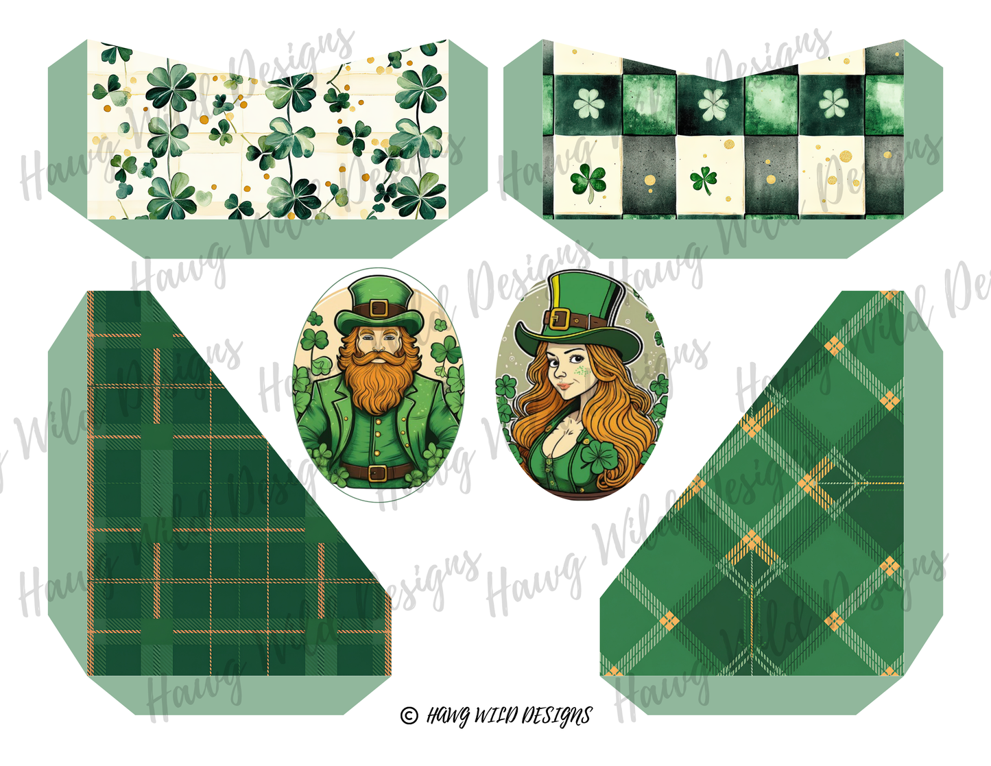 Irish Blessings: St. Patrick’s Day Junk Journal Folio Kit | Digital, Printed, DIY, Finished