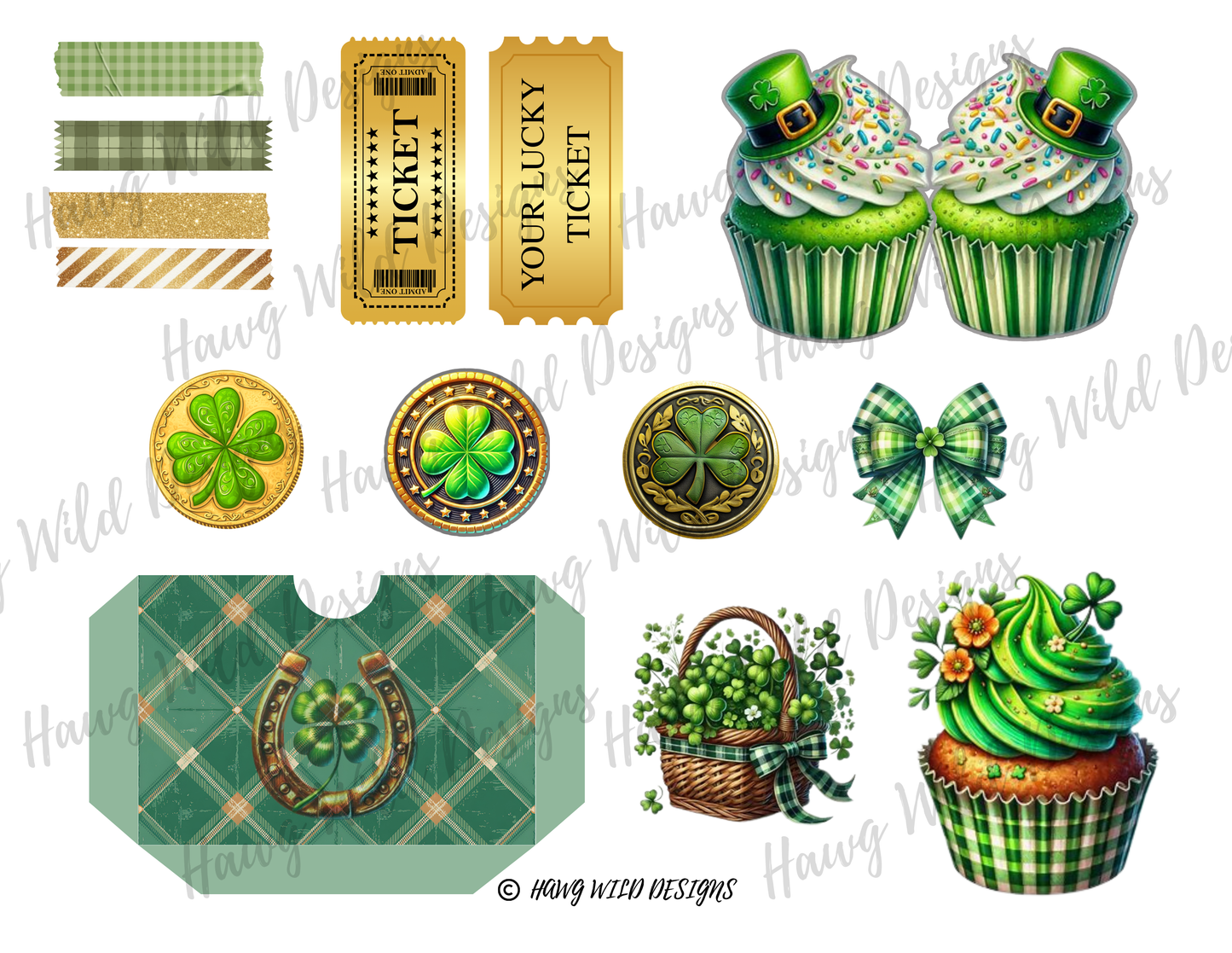 Irish Blessings: St. Patrick’s Day Junk Journal Folio Kit | Digital, Printed, DIY, Finished