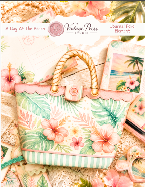 A Day at the Beach Journal Folio Element Kit