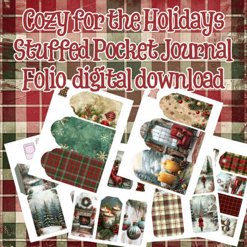 Printable Cozy for the Holidays tag sheet with warm winter patterns and holiday neutrals on an 8.5x11" page.