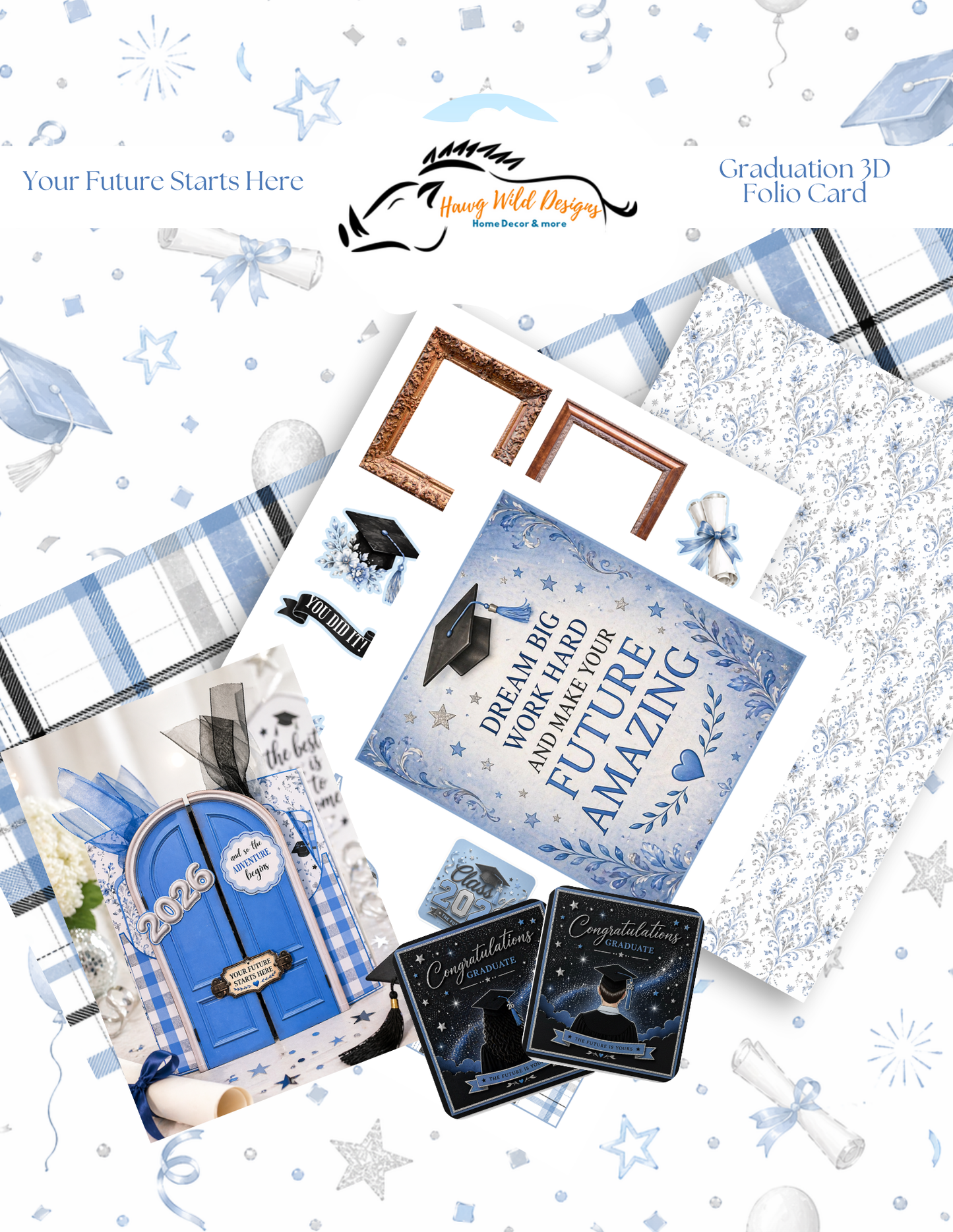 Class of 2026 Graduation Card Digital Download | Adventure Begins Printable