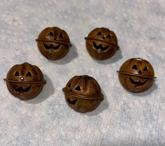 Vintage Halloween Jack-O-Lantern Rusty Bell