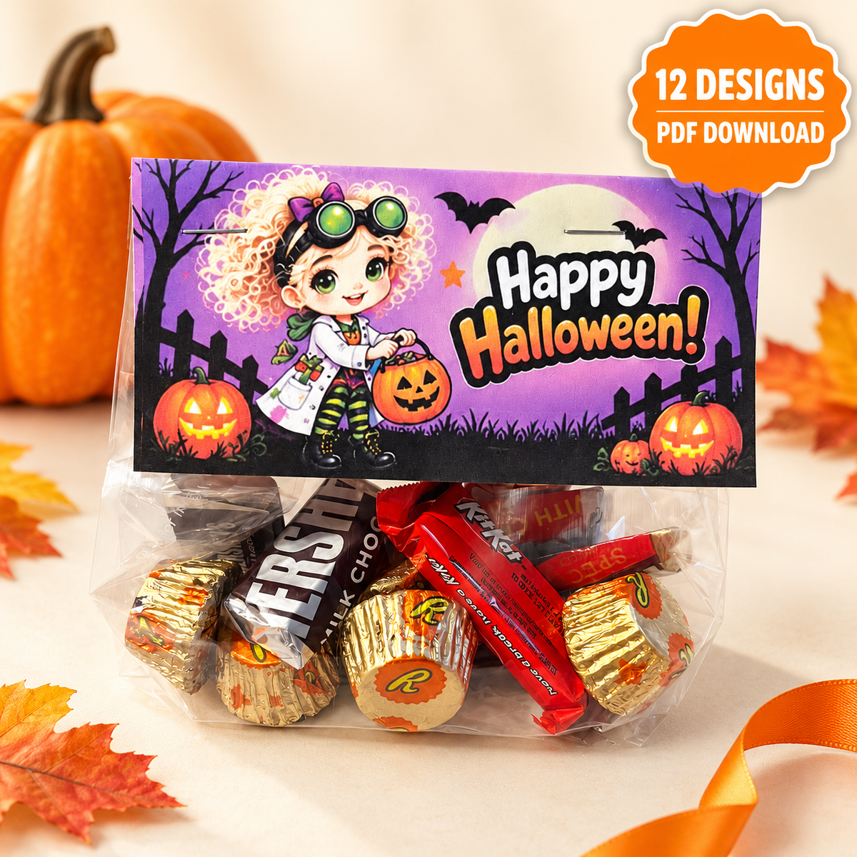 Halloween Treat Bag Toppers Printable — product overview.