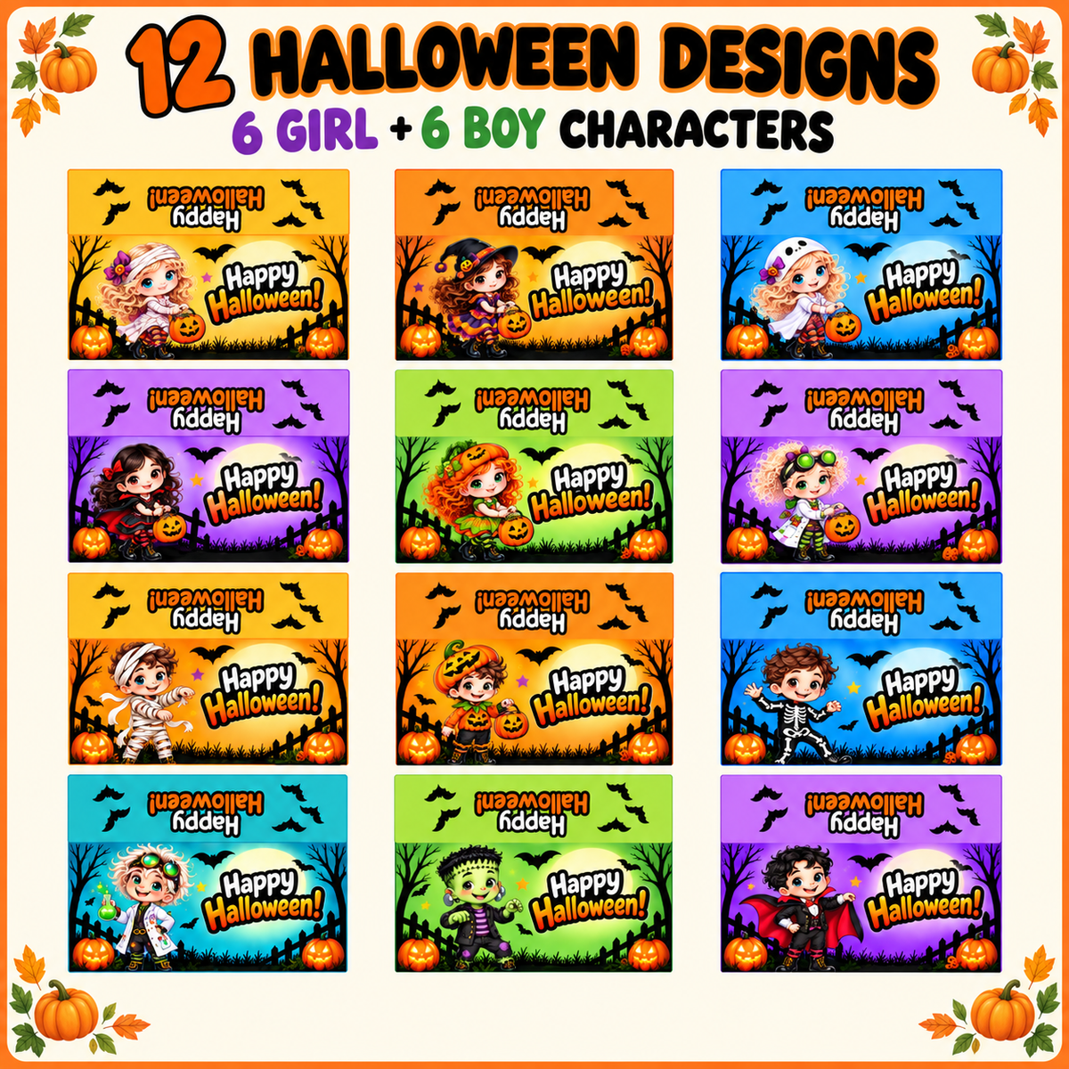 Halloween Treat Bag Toppers Printable — download contents.