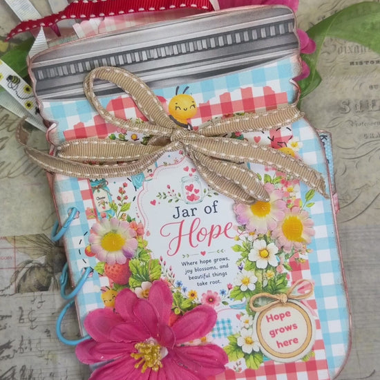 Jar of Hope Junk Journal paper craft kit video flip-through by Paper Craft Socials