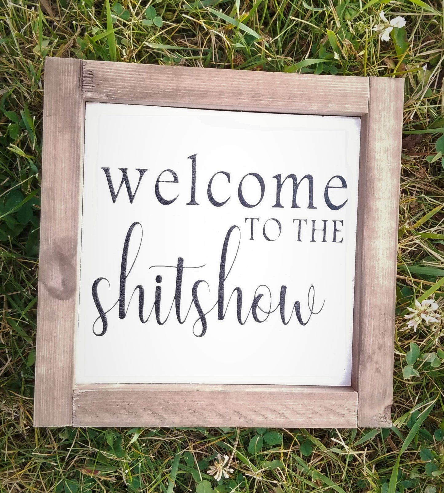 Funny Bathroom Framed Wood Sign Collection