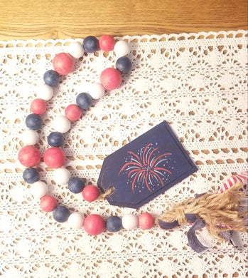 Patriotic Beaded Garland